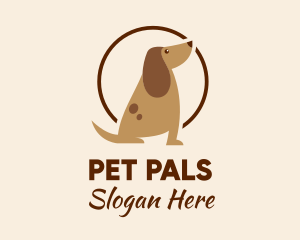 Brown Pet Dog Sitting logo design