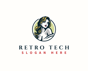 Retro Woman Beauty logo design