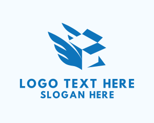 Rapid - Fast Box Wings logo design