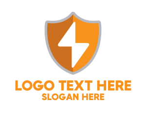 Secure - Orange Security Shield logo design
