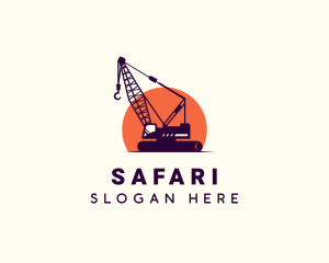 Construction Crane Equipment Logo