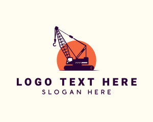 Construction Crane Equipment Logo