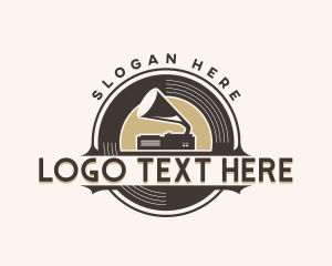 Music Player - Vinyl Gramophone Music logo design