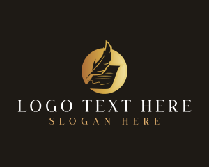 Composing - Law Document Letter logo design