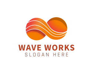 Gradient Wavy Infinity Loop  logo design