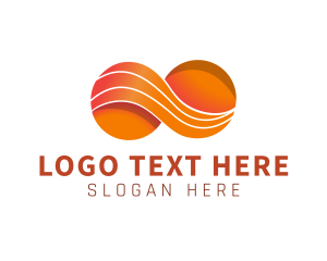 Gradient Wavy Infinity Loop  Logo