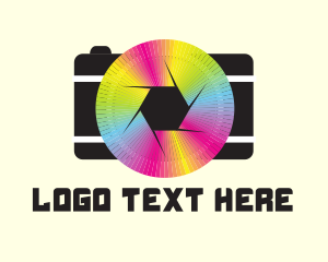 Editor - Rainbow Camera Shutter logo design
