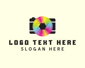 Shutter - Rainbow Camera Shutter logo design