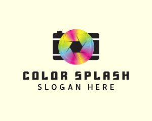 Rainbow Camera Shutter logo design