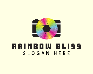 Rainbow Camera Shutter logo design