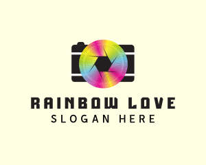 Rainbow Camera Shutter logo design