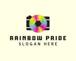 Rainbow Camera Shutter logo design