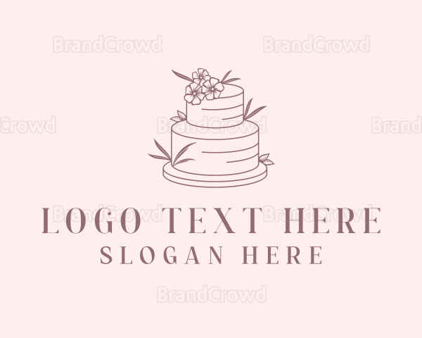 Wedding Cake Dessert Logo