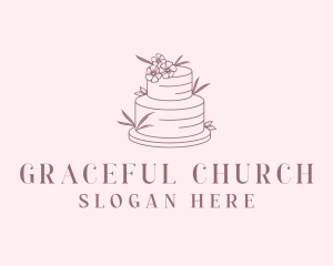 Baking - Wedding Cake Dessert logo design