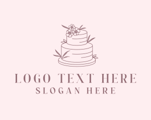 Bake - Wedding Cake Dessert logo design
