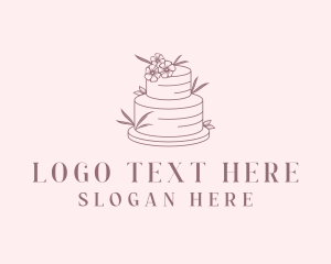 Wedding - Wedding Cake Dessert logo design