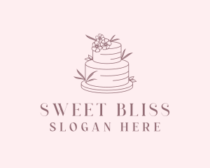 Wedding Cake Dessert logo design