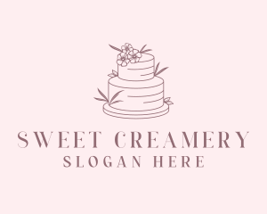 Wedding Cake Dessert logo design