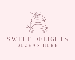 Wedding Cake Dessert logo design