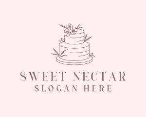 Wedding Cake Dessert logo design