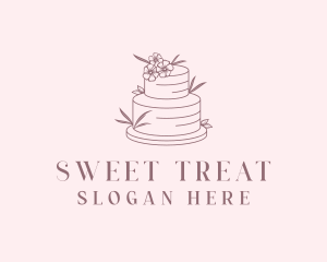 Wedding Cake Dessert logo design