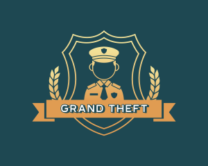 Police Hat - Police Guard Security logo design