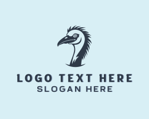 Mongoose - Emu Ostrich Bird logo design