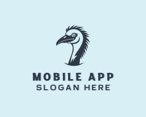 Ostrich - Emu Ostrich Bird logo design