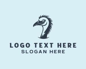 Africa - Emu Ostrich Bird logo design