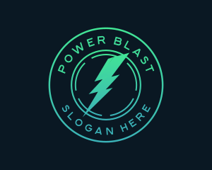 Power Lightning Bolt logo design