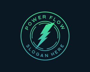 Power Lightning Bolt logo design