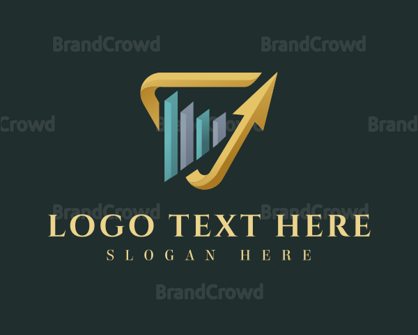 Triangle Bar Graph Logo