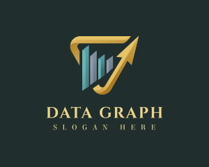 Triangle Bar Graph logo design