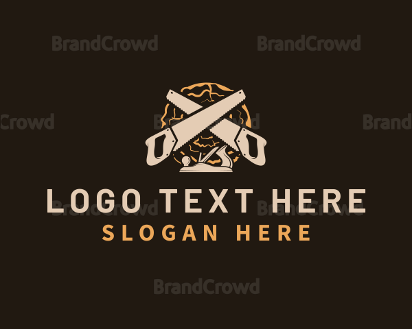 Saw Wood Crafting Logo