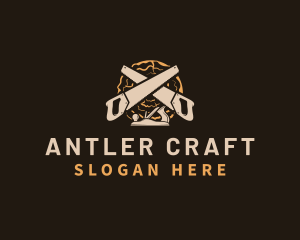 Saw Wood Crafting logo design