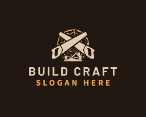 Saw Wood Crafting logo design