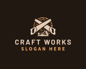 Crafting - Saw Wood Crafting logo design