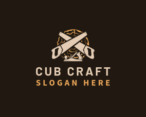 Saw Wood Crafting logo design