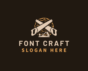 Saw Wood Crafting logo design