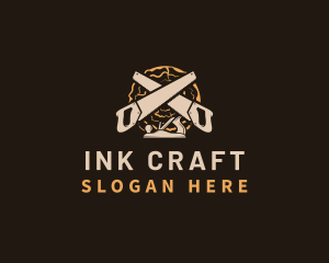 Saw Wood Crafting logo design