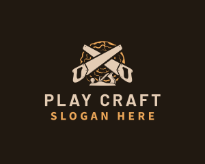 Saw Wood Crafting logo design