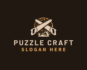 Saw Wood Crafting logo design