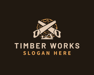 Saw Wood Crafting logo design