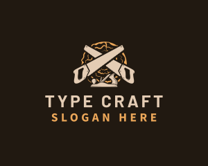 Saw Wood Crafting logo design