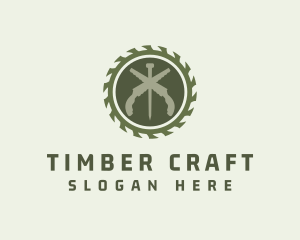 Woodcutting - Carpentry Lumber Woodcutting logo design