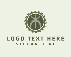 Sculptor - Carpentry Lumber Woodcutting logo design