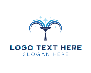 Sanitary - Squeegee Window Cleaner logo design