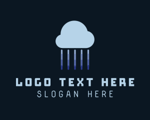 Cloud - Tech Cloud Data Network logo design