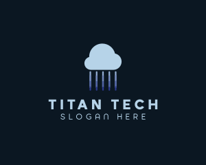 Tech Cloud Data Network logo design