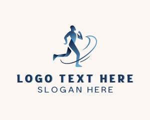 League - Jogger Athlete Marathon logo design